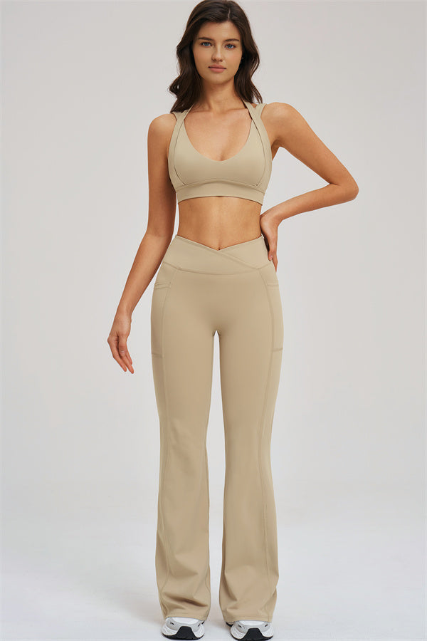 The Sizzle Sports Bra Flared Leggings 2-Piece Set