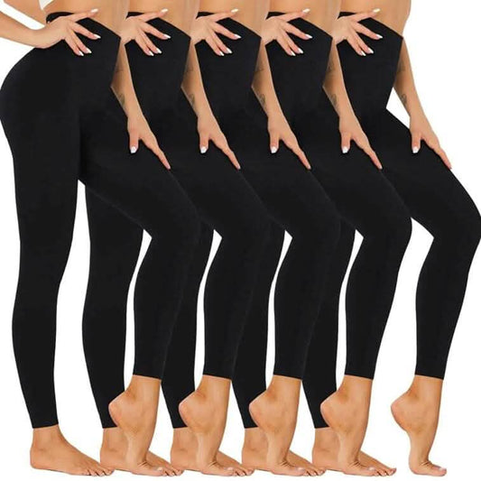 5-Pack: Women’s Fleece Lined High Waist Leggings