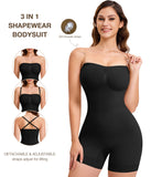 Women’s Seamless Bodysuit Shapewear – Detachable Strap Butt Lifter with Firm Tummy Control