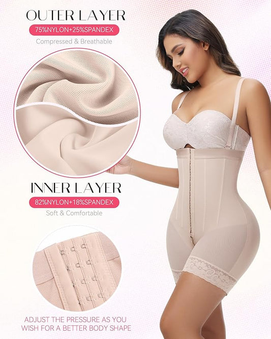 SHAPSHE Faja Colombianas Moldeadoras Body Shaper Strapless Shapewear Stage High Compression Garment Butt Lifter Tummy Control