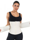 Plus Size Latex Waist Trainer with Zipper – Abdominal Control Fitness Belt
