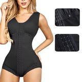 Fajas Body Shaper for Women – Tummy Control Shapewear with Hook & Eye Closure and Breast Support
