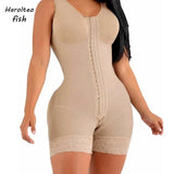 High Compression Full Body Shaper with Bust Support – Postpartum Slimming Fajas Colombianas