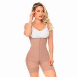 Women's Open-Bust Shapewear Bodysuit – Front Zipper Waist Trainer & Butt Lifter Slimming Shorts