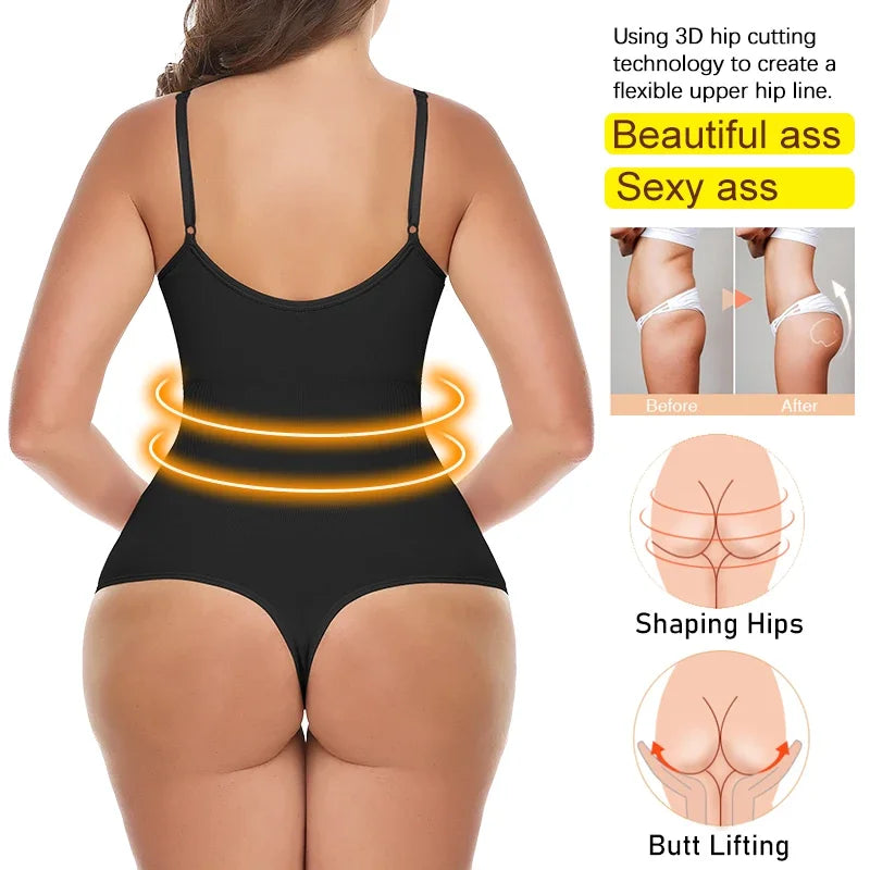 Tummy-Control Thong Bodysuit
