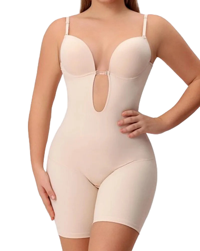Backless Seamless Shapewear Bodysuit for Women – Butt Lifter, Waist Slimmer & Thigh Shaper