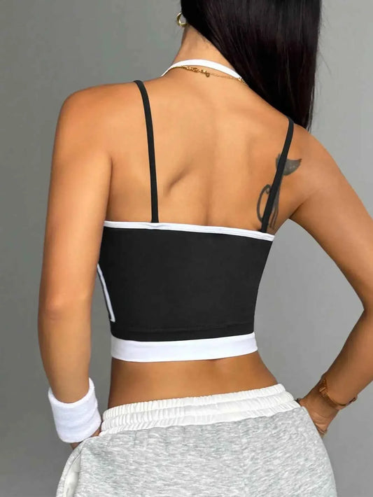 Color Block Shock-Absorbing Sports Vest for Women