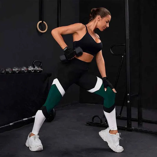 Colorblock High Waist Yoga Pants for Women