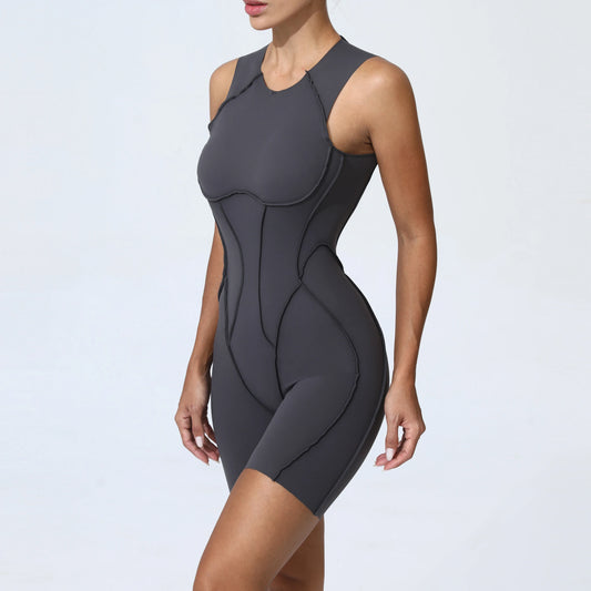 Women’s Padded Sport Jumpsuit – Fitness Bodysuit for Gym and Activewear