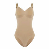 Slimming body shaper for women – seamless tummy trimmer bodysuit.