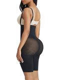 Women Black Seamless Body Shapers Mesh Strap Plus Size Slim Waist