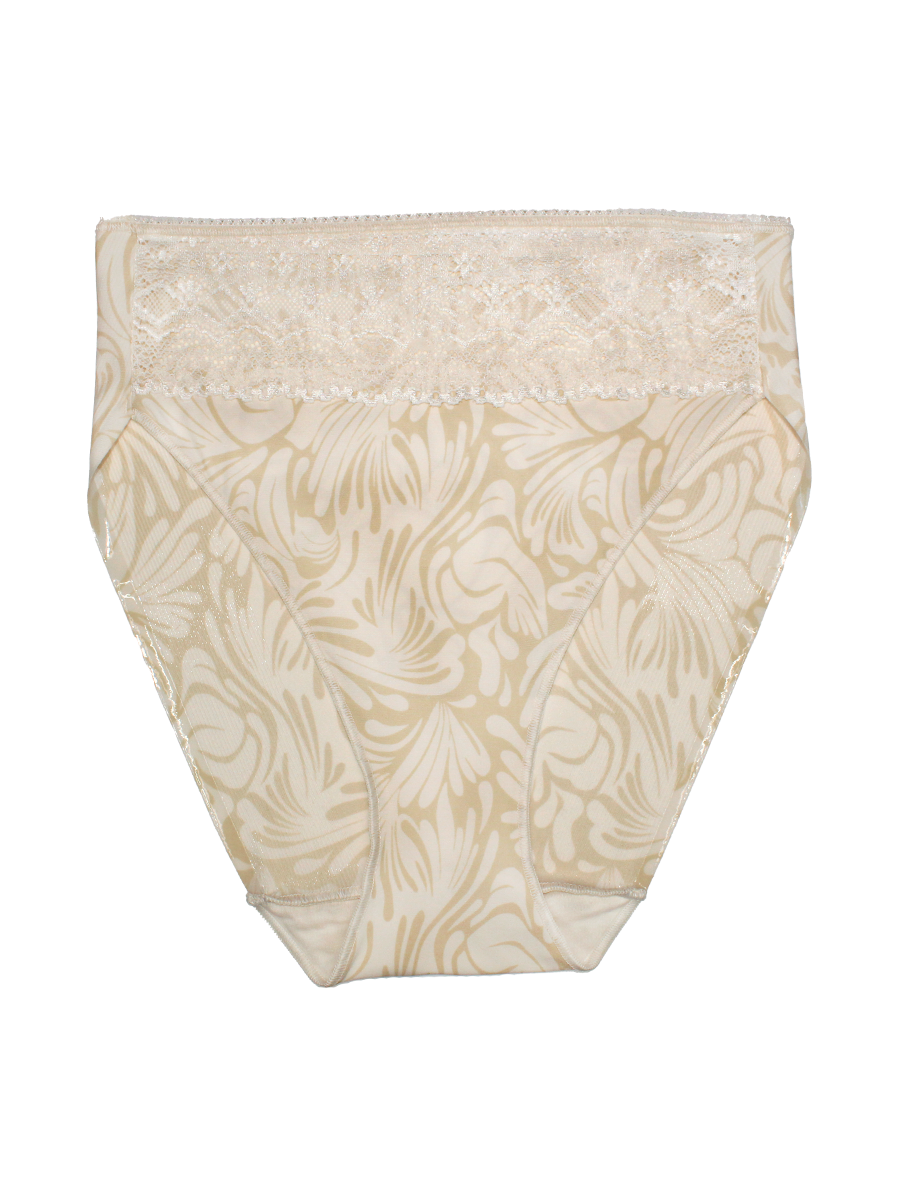 Lace Trim High-Cut Brief