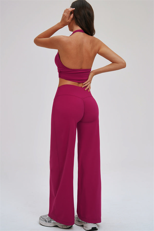 The Stride Crop Top Straight Leg Pants 2-Piece Set