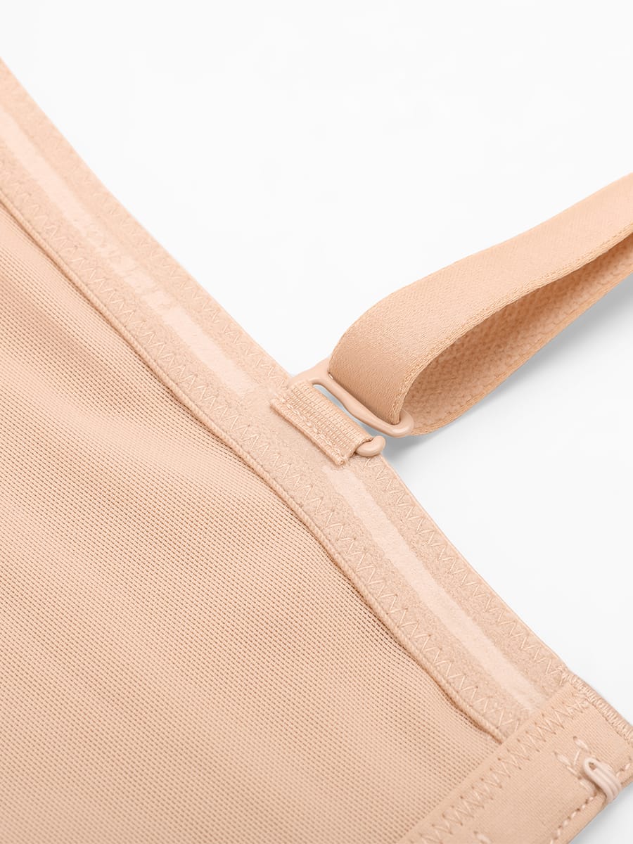 Strapless Half-Cup Underwire Wide-Back Support Bra