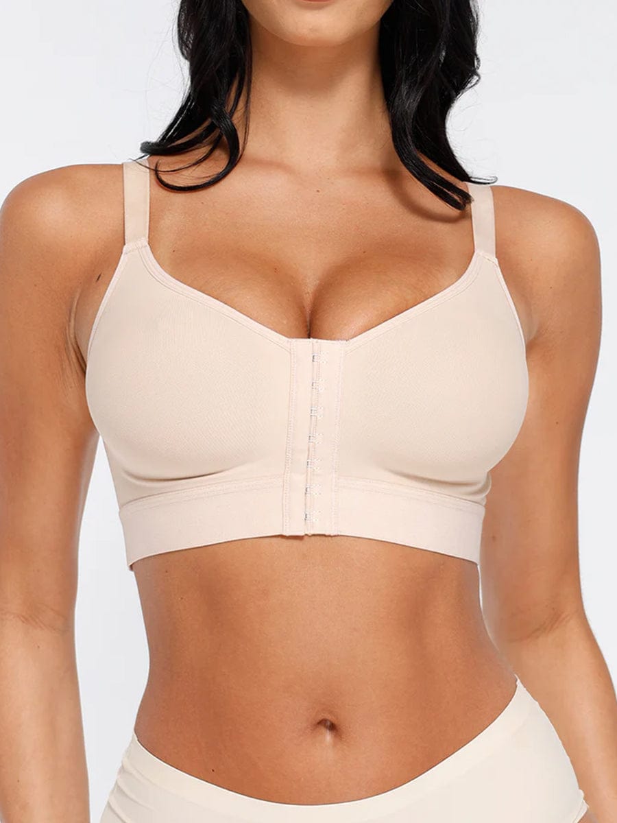 Post-Surgery Full-Coverage Front-Closure Compression Bra