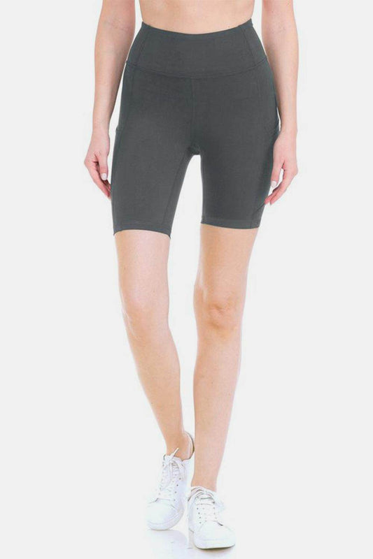Leggings Depot Full Size High Waist Active Shorts for Women