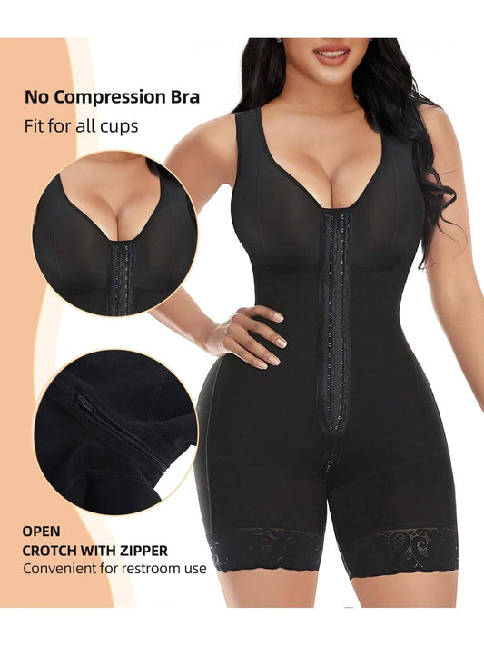 Fasjrixa Fajas Colombianas Shapewear for Women Tummy Control Post Surgery Full Body Shaper Butt Lifter with Zipper Crotch,corset tops for women,fajas colombianas moldeadoras