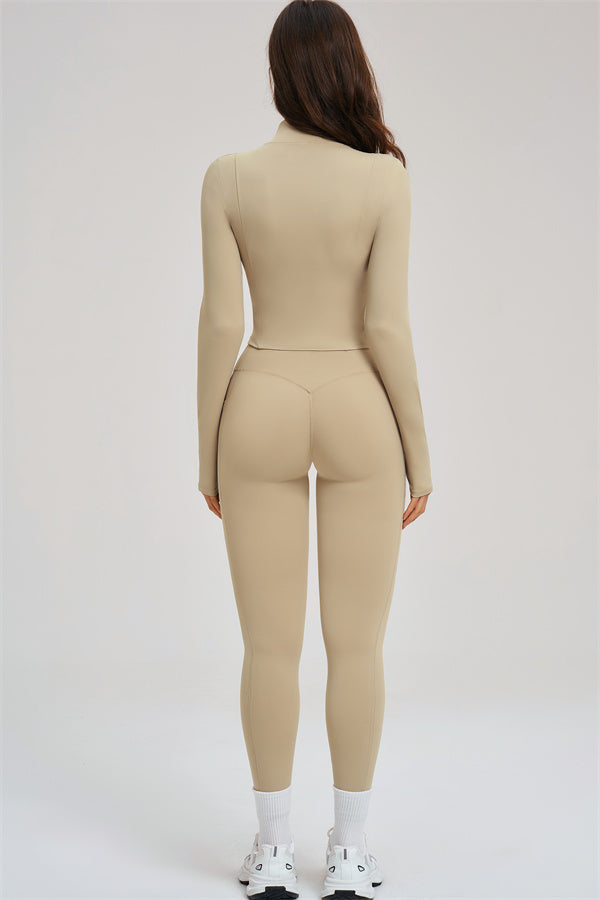 The Sizzle Zip Jacket Sports Bra Leggings 3-Piece Set