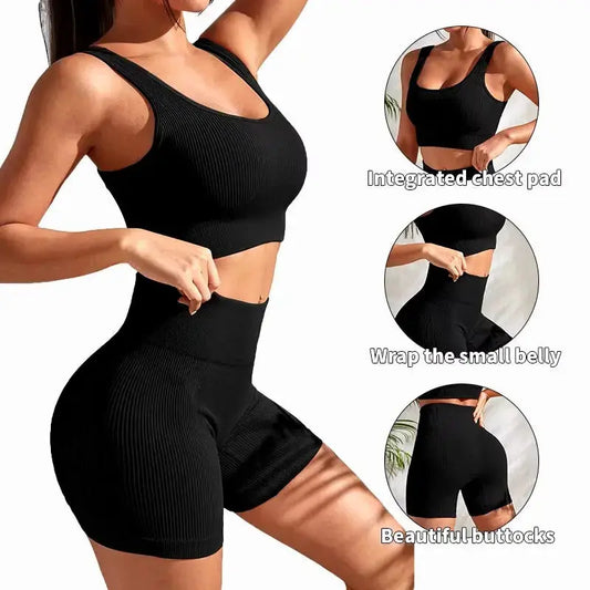 Seamless Yoga Set Women – Flairé™ High Waist Workout Set