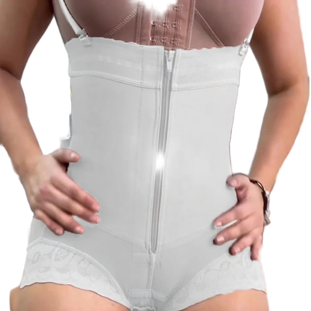Women's Full Body Shaper – Open Bust Seamless Bodysuit Faja with Butt Lifter