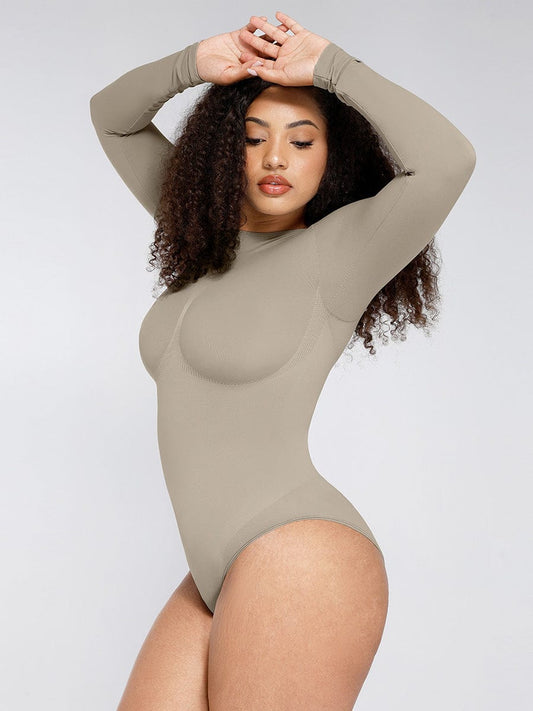Seamless Bust Support Waist-Cinching Tummy Control Bodysuit