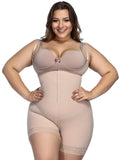 Nude Full Body Shaper Adjustable Straps Queen Size Fat Burning