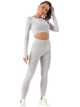 Wholesale New Fashion 2 Piece High Waist Butt Lifter Yoga Set Breathable Wicking Activewear