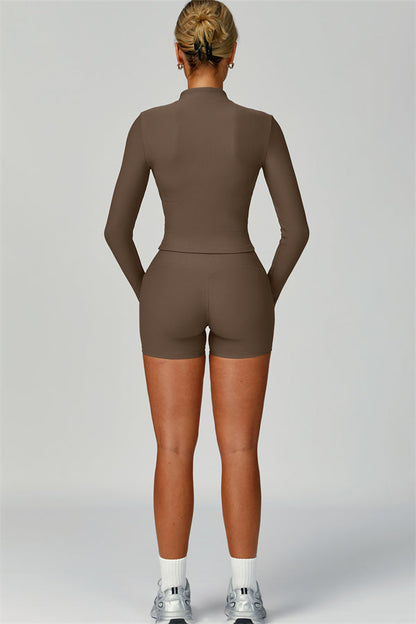 The Burst Jacket Sports Bra Shorts 3-Piece Set