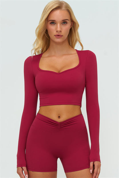The Lushness Long Sleeve Crop top