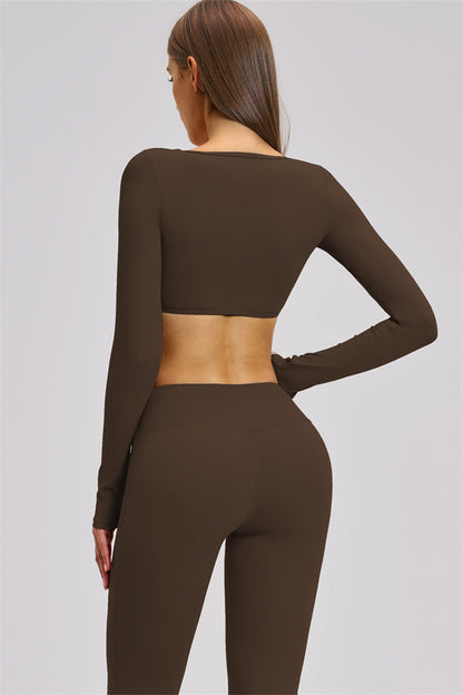The Zestful Long Sleeve Crop Top