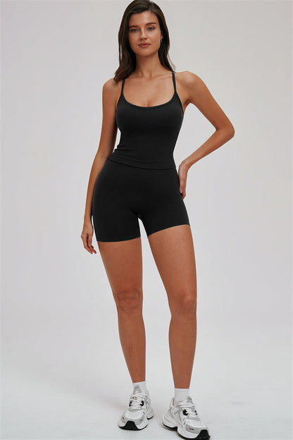 The Svelte Cross Back Tank Top Shorts 2-Piece Set