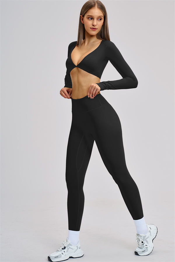 The Zestful Long Sleeve Crop Top