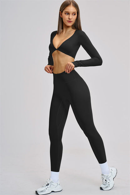 The Zestful Long Sleeve Crop Top