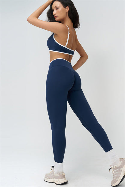 The Crave Contrast Sports Bra Leggings 2-Piece Set