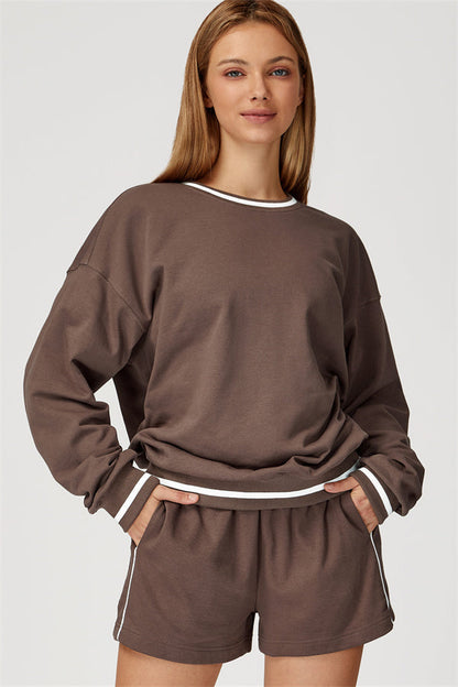 The Amara Sweatshirt Lounge Shorts 2-Piece Set