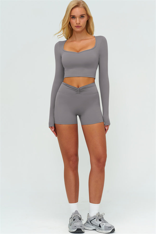 The Lushness Long Sleeve Crop top