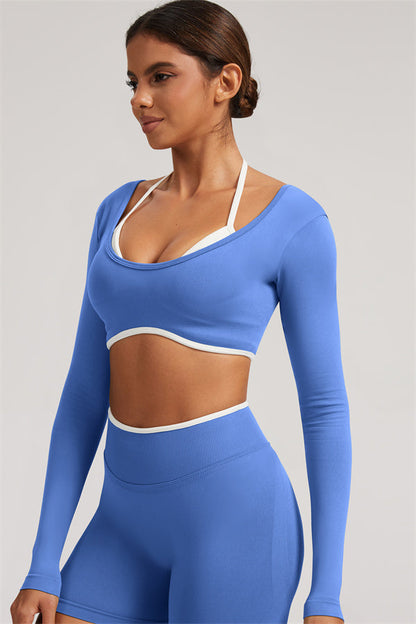 The Elevate New Long Sleeve Crop top Leggings 2-Piece Set