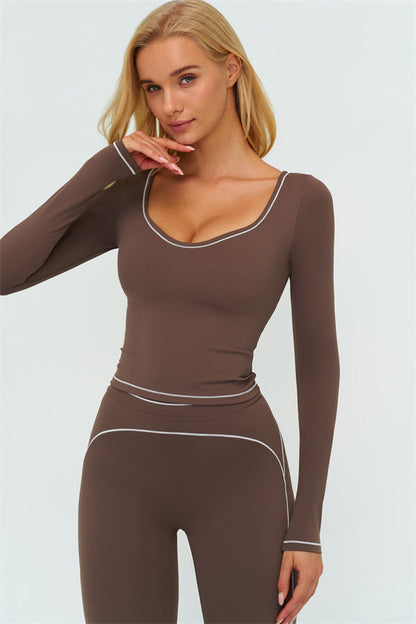 The Amara Long Sleeve T-shirt Flared Leggings 2-Piece Set