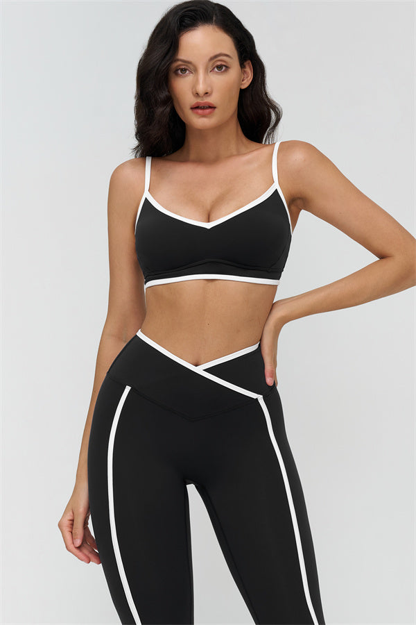 The Crave Contrast Sports Bra Leggings 2-Piece Set