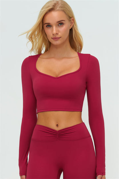 The Lushness Long Sleeve Crop top Leggings 2-Piece Set