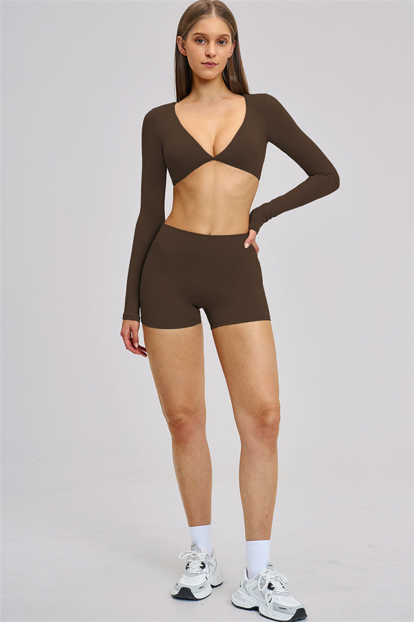 The Zestful Long Sleeve Crop Top