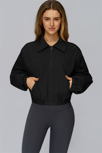 The Elle Form Crop Zip Jacket
