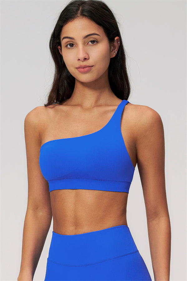 The Empower One-Shoulder Sports Bra Shorts 2-Piece Set