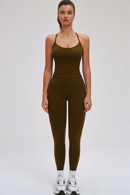 The Svelte Cross Back Tank Top Leggings 2-Piece Set
