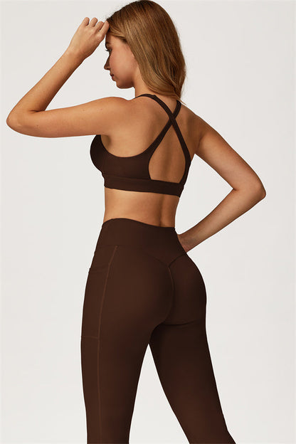 The Glacier Sports Bra Flared Leggings 2-Piece Set