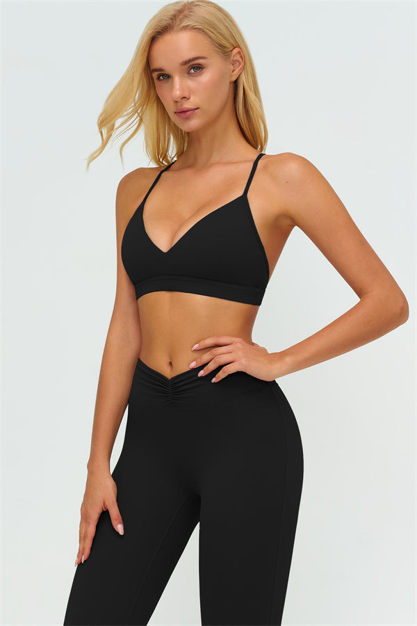 The Lushness Y-Back Sports Bra Flared Leggings 2-Piece Set