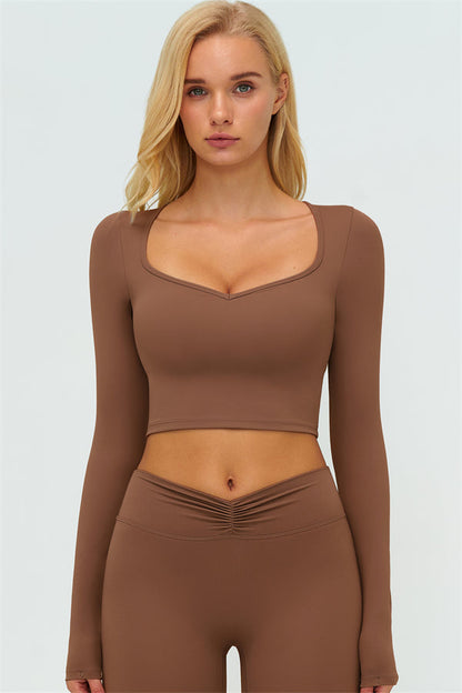 The Lushness Long Sleeve Crop top