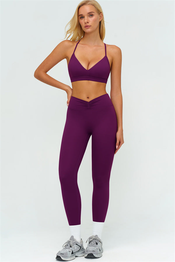 The Lushness Y-Back Sports Bra Leggings 2-Piece Set