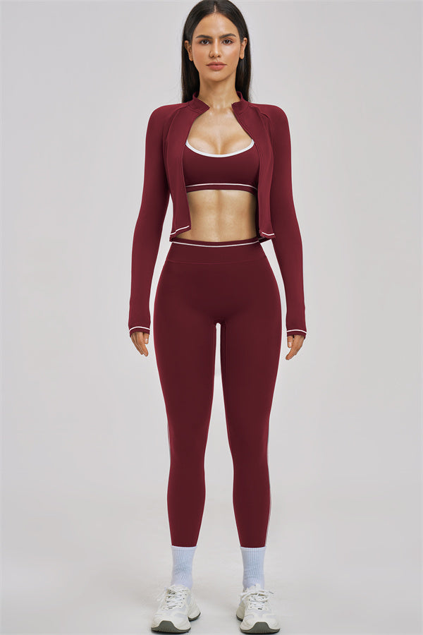 The Unbound Jacket Sports Bra Leggings 3-Piece Set