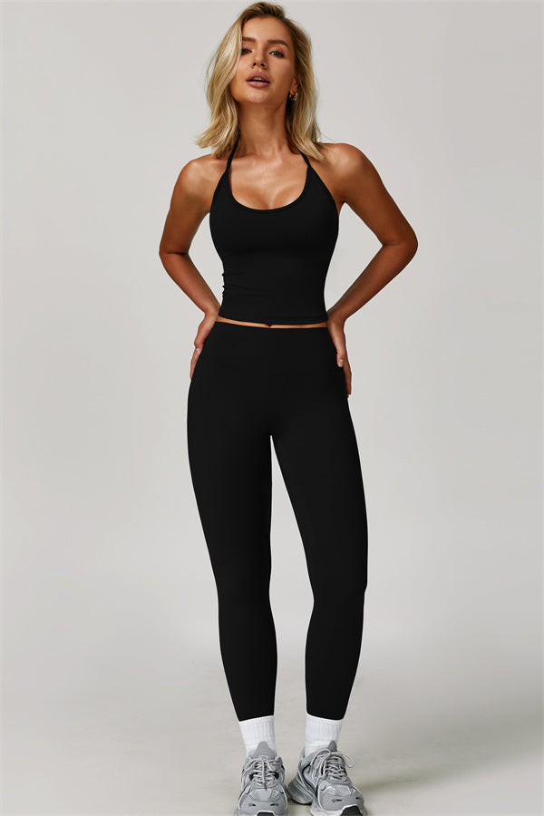 The Surge Halter Crop Top Leggings 2-Piece Set